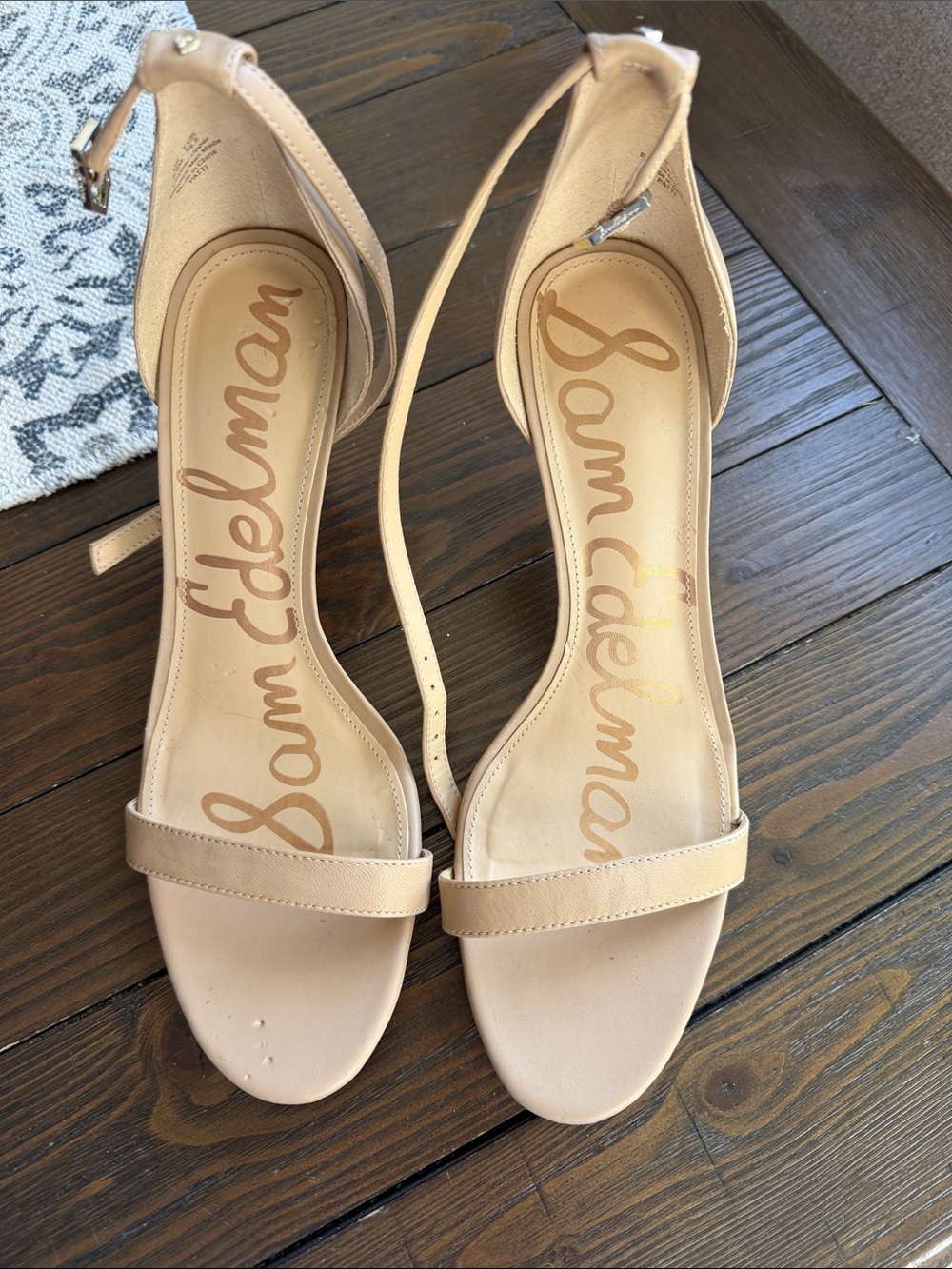 Sam Edelman Beige Nude Ankle-Strap Heels
